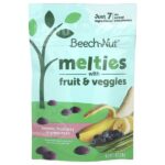 Melties с фруктами и овощами, от 8 месяцев, банан, голубика и зеленая фасоль, 28 г (1 унция) — Beech-Nut