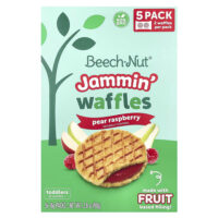 Jammin 'Waffles, для детей от 12 месяцев, груша и малина, 5 пакетиков по 16 г (0,56 унции) — Beech-Nut