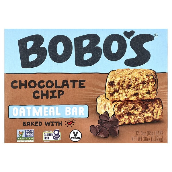 bob00017_v_38.jpg Овсяный батончик, шоколадная крошка, 12 батончиков по 85 г (3 унции) — Bobo's Oat Bars