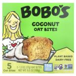 Овсяные кусочки, кокос, 5 кусочков, 37 г (1,3 унции) — Bobo's Oat Bars