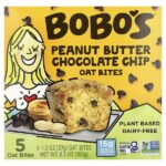 Oat Bites, арахисовая паста и шоколадная крошка, 5 шт. по 37 г (1,3 унции) — Bobo's Oat Bars