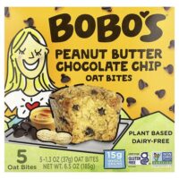 Oat Bites, арахисовая паста и шоколадная крошка, 5 шт. по 37 г (1,3 унции) — Bobo's Oat Bars