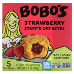 Овсяные кусочки с начинкой, клубника, 5 кусочков, по 37 г (1,3 унции) — Bobo's Oat Bars