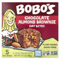 Овсяные кусочки с шоколадом и миндалем, 5 кусочков по 37 г (1,3 унции) — Bobo's Oat Bars