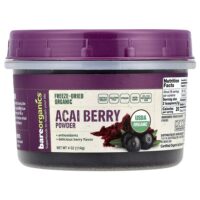 Лиофилизированные необработанные органические ягоды асаи, 114 г (4 унции) — BareOrganics