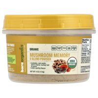Органическая смесь грибов Memory 6, порошок, 114 г (4 унции) — BareOrganics