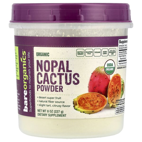 bog02994_v_24.jpg Органический порошок кактуса Nopal, 227 г (8 унций) — BareOrganics