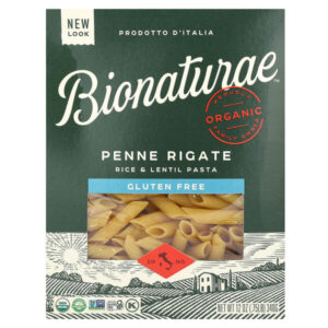 Паста из риса и чечевицы без глютена, пенне ригате, 340 г (12 унций) — Bionaturae