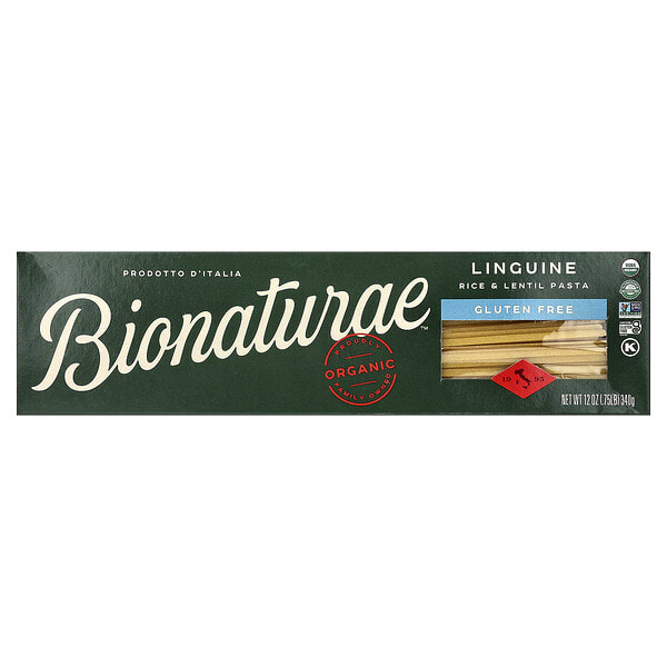 bon43405_v_20.jpg органическая паста из риса и чечевицы без глютена, лингвини, 340 г (12 унций) — Bionaturae
