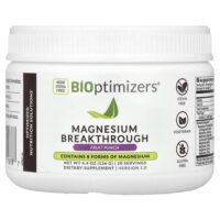 Magnesium Breakthrough, Fruit Punch, 126 г (4,4 унции) — BIOptimizers
