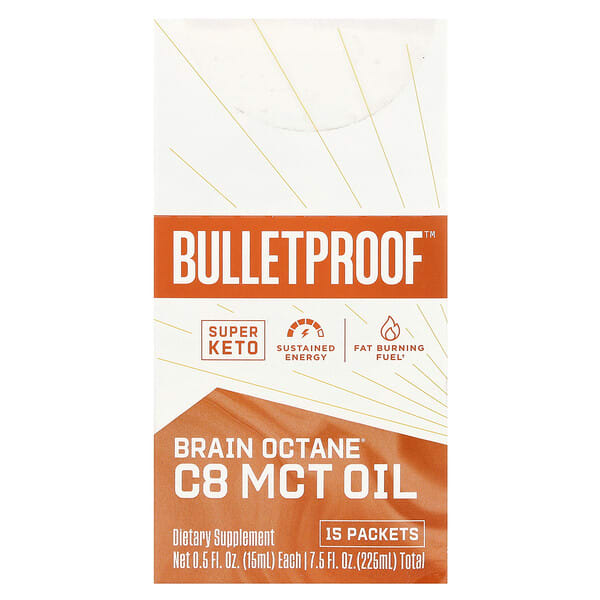 bpf02271_v_18.jpg Brain Octane® C8 MCT Oil, 15 пакетиков по 15 мл (0,5 жидк. унц.) — BulletProof