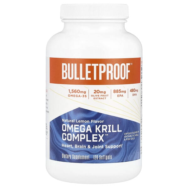 bpf02320_v_8.jpg Omega Krill Complex™, натуральный лимон, 120 мягких таблеток — BulletProof