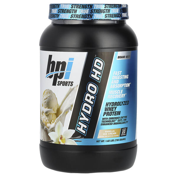 bpi03688_v_8.jpg Hydro HD™, гидролизованный сывороточный протеин, ванильное мороженое, 736 г (1,62 фунта) — BPI Sports
