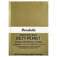 Protein Bar, Salty Peanut, 12 Bars, 1.94 oz (55 g) — Barebells