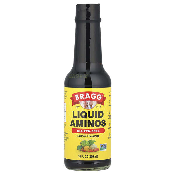 bra00010_v_24.jpg Liquid Aminos, Приправа с соевым белком, 10 жидких унций (296 мл) — Bragg