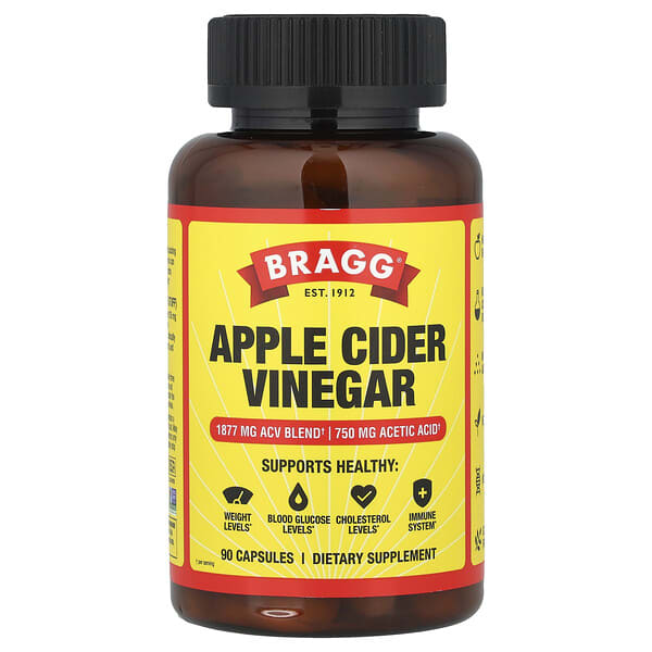 bra09003_v_40.jpg Яблочный уксус, 90 капсул — Bragg