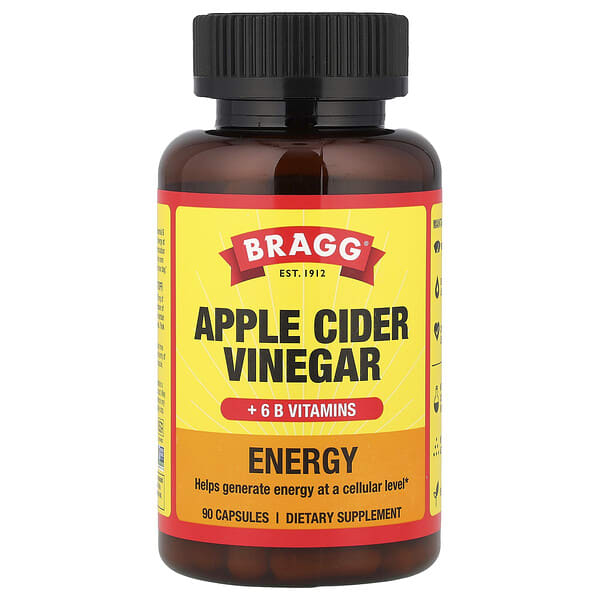 bra09004_v_56.jpg Energy, яблочный уксус и 6 витаминов группы B, 90 капсул — Bragg