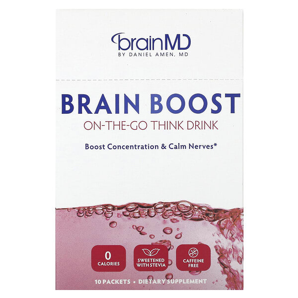 brd00314_v_11.jpg Brain Boost, напиток для мозга, который можно взять с собой, без кофеина, 10 пакетиков — BrainMD