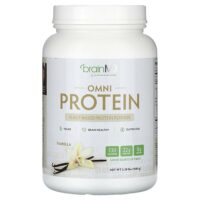 Omni Protein, протеиновый порошок из растительных ингредиентов, со вкусом ванили, 1080 г (2,38 фунта) — BrainMD