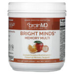 Bright Minds™, мультивитамины для памяти, со вкусом апельсина и манго, 153,6 г (5,4 унции) — BrainMD