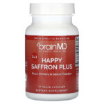 Happy Saffron Plus, 90 веганских капсул — BrainMD