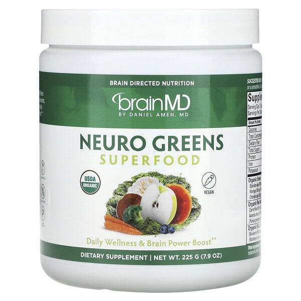 brd00339_v_8.jpg Neuro Greens, суперфуд, 225 г (7,9 унции) — BrainMD