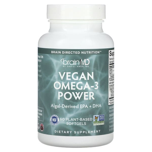 brd00359_v_16.jpg Vegan Omega-3 Power, 60 растительных капсул — BrainMD