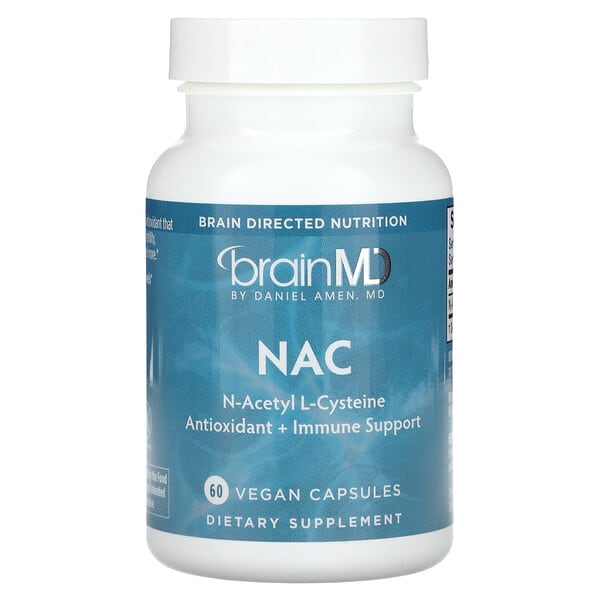 brd00362_v_8.jpg NAC, 600 мг, 60 веганских капсул — BrainMD