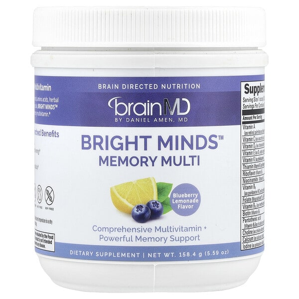 brd00380_v_16.jpg Bright Minds™ Memory Multi, черничный лимонад, 158,4 г (5,59 унции) — BrainMD