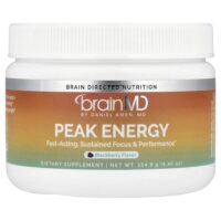 Peak Energy, ежевика, 154,9 г (5,46 унции) — BrainMD