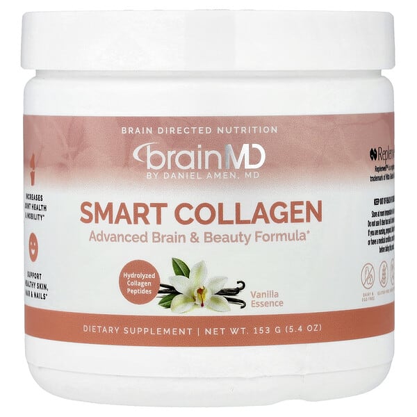 brd00395_v_8.jpg Smart Collagen, со вкусом ванильной эссенции, 153 г (5,4 унции) — BrainMD