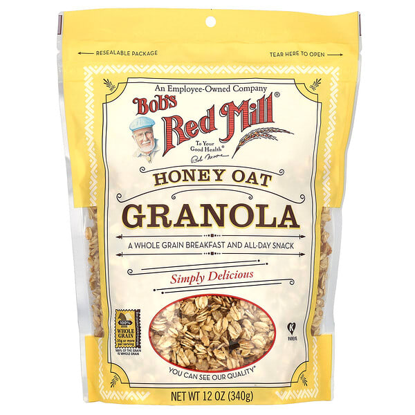 brm00285_v_14.jpg Мюсли с овсяными хлопьями и медом, 12 унций (340 г) — Bob's Red Mill