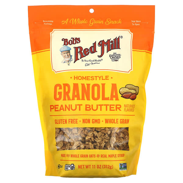 brm00286_v_2.jpg Homestyle Granola, арахисовая паста, 312 г (11 унций) — Bob's Red Mill