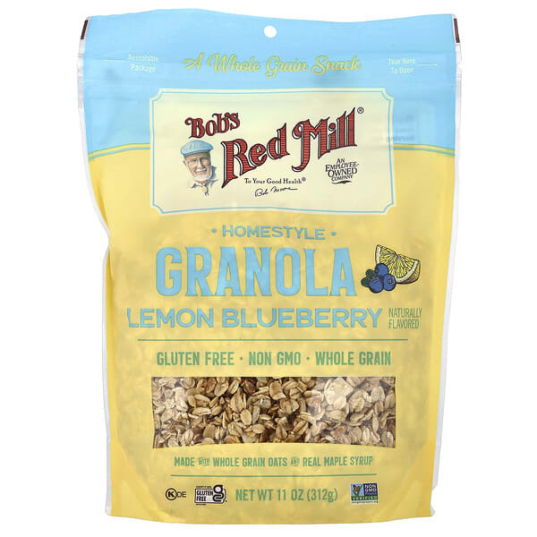 brm01173_v_10.jpg Печеная гранола, лимон и голубика, 312 г (11 унций) — Bob's Red Mill