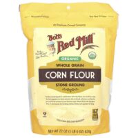 Органическая цельнозерновая кукурузная мука, 624 г (22 унции) — Bob's Red Mill