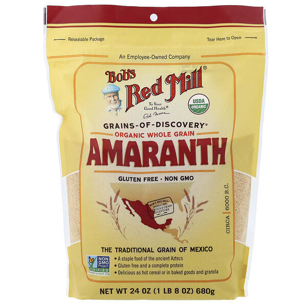 brm02910_v_10.jpg Органический амарант, цельное зерно, 680 г (24 унции) — Bob's Red Mill