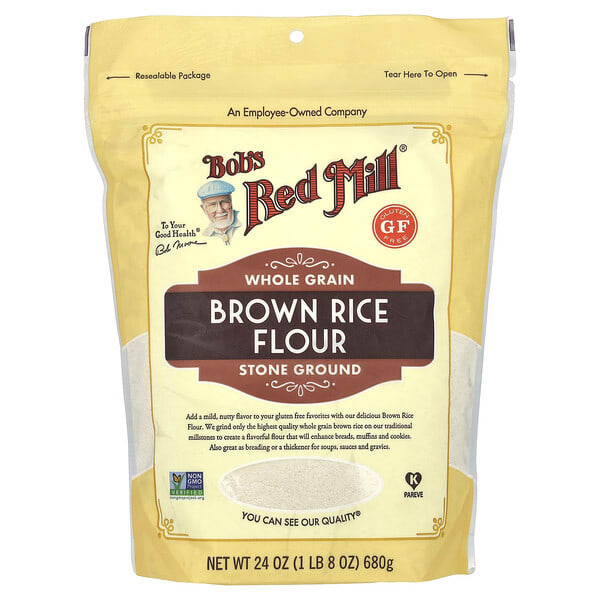 brm03315_v_8.jpg Мука из коричневого риса, цельнозерновая, 680 г (24 унции) — Bob's Red Mill