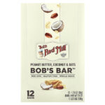Bob's Bar™, арахисовая паста, кокос и овес, 12 батончиков по 50 г (1,76 унции) — Bob's Red Mill