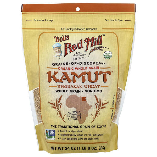 brm11941_v_10.jpg Kamut, органические цельные зерна, 680 г (24 унции) — Bob's Red Mill