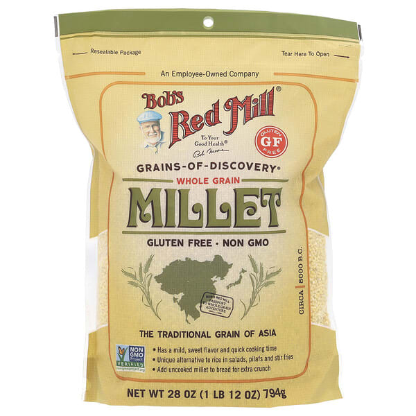 brm12406_v_8.jpg просо, цельнозерновой продукт, без глютена, 794 г (28 унций) — Bob's Red Mill
