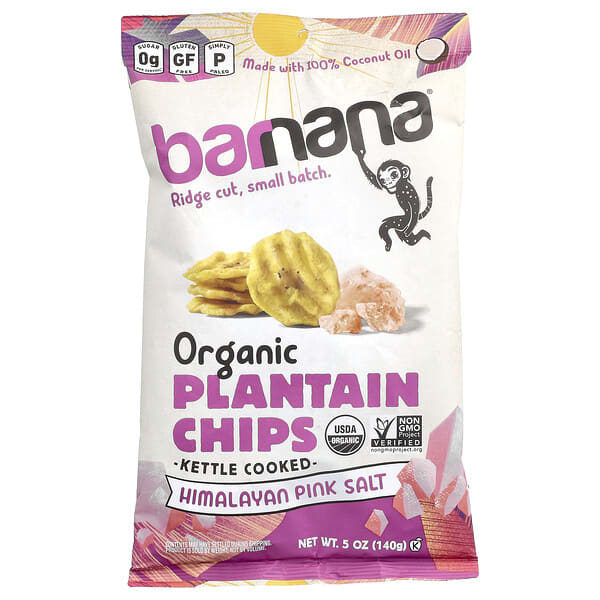 brn00386_v_7.jpg Barnana, органические чипсы из плантана, с розовой гималайской солью, 140 г