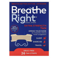 полоски для носа, коричневая, 26 шт. — Breathe Right