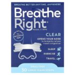Полоски для носа, большие, 30 прозрачных полосок — Breathe Right