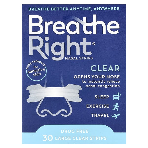 brr80005_v_37.jpg Полоски для носа, большие, 30 прозрачных полосок — Breathe Right
