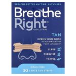 полоски для носа, большие, бежевые, 30 шт. — Breathe Right