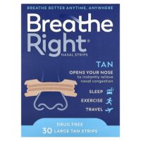 полоски для носа, большие, бежевые, 30 шт. — Breathe Right