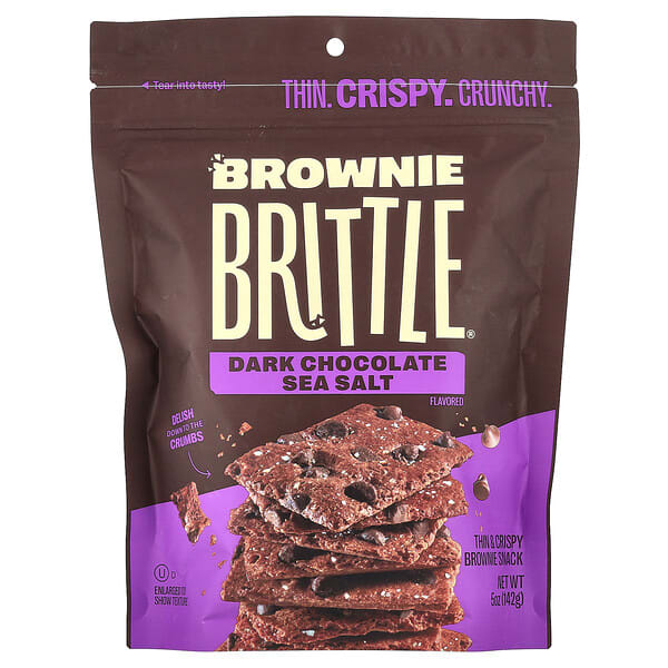 brw01225_v_8.jpg Brownie Brittle®, морская соль из темного шоколада, 142 г (5 унций) — Sheila G's