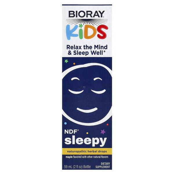 bry16001_v_89.jpg Kids, NDF® Sleepy, со вкусом кленового сиропом, без спирта, 59 мл (2 жидк. унции) — Bioray