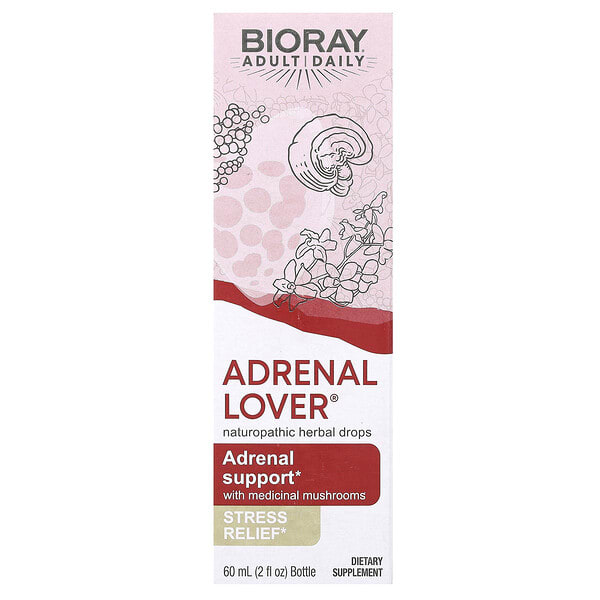 bry16008_v_76.jpg Adrenal Lover, добавка для поддержки здоровья надпочечников с полезными грибами, 60 мл (2 жидк. унции) — Bioray