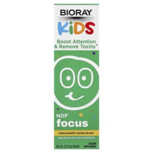 Kids, NDF® Focus, детская добавка для повышения внимательности, со вкусом цитрусовых, 59 мл (2 жидк. унции) — Bioray